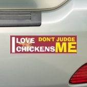 IK VIND CHICKENS Bumpersticker (Op auto)