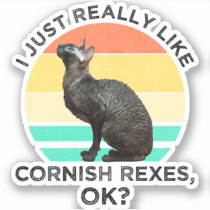 Ik vind Cornish Rexen gewoon echt leuk, OK? Sticker