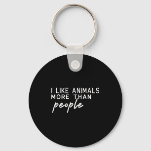 Ik vind dieren leuker dan mensen Grappige huisdier Sleutelhanger