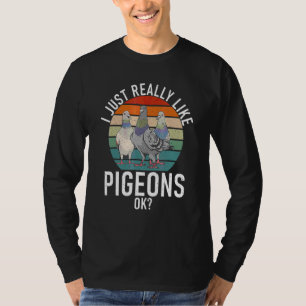Ik vind duiven echt leuk Dieren Vogel T-shirt