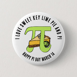 IK VIND GRAAG SLEUTEL LIMOEN PIE Happy Pi Day Butt Ronde Button 5,7 Cm