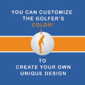 Ik vind grote putts grappige blauwe dame golfer golfhanddoek