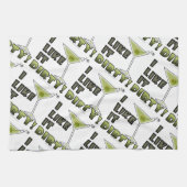 IK VIND HET DIRTY. Dirty Martini Cocktail Humor Theedoek (Horizontaal)