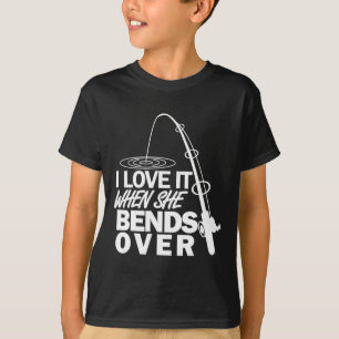 Ik vind het geweldig als ze over buigt - grappig V T-shirt