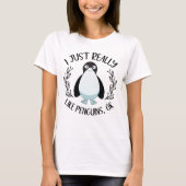 Ik vind het gewoon leuk dat Pinguins oké Funny Pen T-shirt (Voorkant)