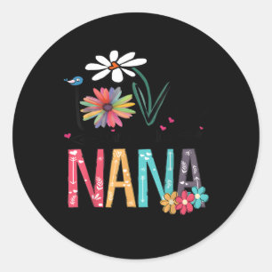 Ik vind het heerlijk om Nana Moederdag genoemd te Ronde Sticker