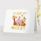 Ik vind het lekker vochtig Funny Turkey als diner Kaart (Gele Bloem)