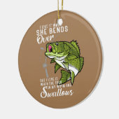 Ik vind het leuk als ze over grappige Vist Keramisch Ornament (Links)