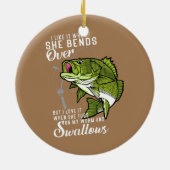 Ik vind het leuk als ze over grappige Vist Keramisch Ornament (Achterkant)