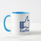 Ik vind het leuk dat Facebook Coffee FB de mok omh (Links)