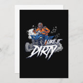 Ik vind het leuk dat het vieze quad Racing ATV Rid Kaart (Voorkant / Achterkant)