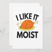 Ik vind het leuk dat Moist Funny Thanksgiving Toas Bedankkaart (Voorkant / Achterkant)