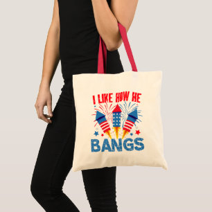 Ik vind het leuk hoe hij een koppel bijpassende fa tote bag