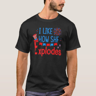 Ik vind het leuk hoe ze op 4 juli een passende cou t-shirt