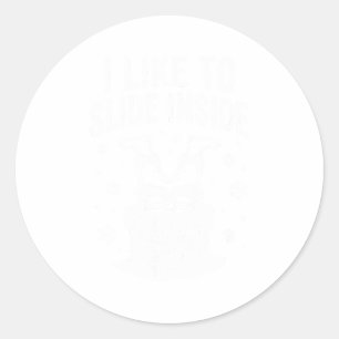 Ik vind het leuk om bovenop te rijden, ik glij gra ronde sticker