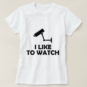 Ik vind het leuk om CCTV videocamera-opnamen te be T-shirt