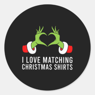 Ik vind het leuk om kerst te combineren, maar ik h ronde sticker