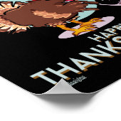 IK VIND HET MOEILIJK HAPPY THANKSGIVING grappige k Poster (Hoek)