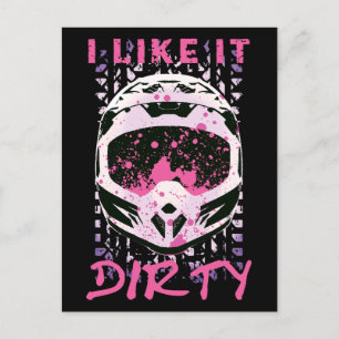 Ik vind het vies - Dirt Bike Funny Quote Briefkaart