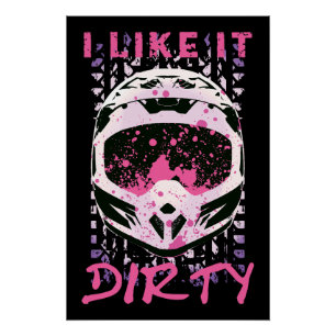 Ik vind het vies - Dirt Bike Funny Quote Perfect Poster