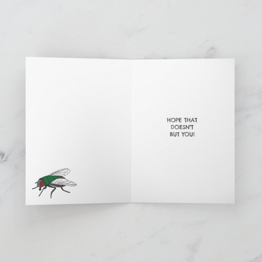 Ik vind je een vliegend grappig insect kaart (Binnen)