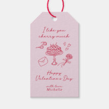 Ik vind je leuk Cherry veel Valentijnsdag Pink Bow