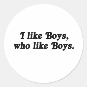 Ik vind jongens leuk die jongens leuk vinden ronde sticker