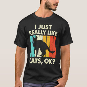 Ik vind kat OK Zwarte Kat echt leuk T-shirt