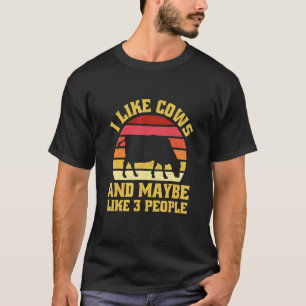 Ik vind koeien leuk & misschien 3 mensen t-shirt