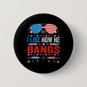 Ik vind leuk hoe hij grappige vuurwerk knalt 4 jul ronde button 5,7 cm