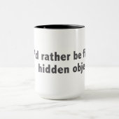 Ik vind liever verborgen objecten. Grijs Mok (Midden)