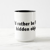 Ik vind liever verborgen objecten. Zwart Mok (Midden)