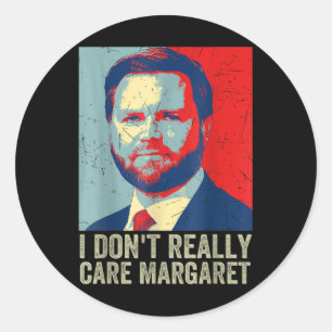 Ik vind Margaret Funny Trump en Vance niet erg Ronde Sticker