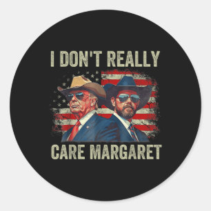 Ik vind Margaret Funny Trump en Vance niet erg Ronde Sticker