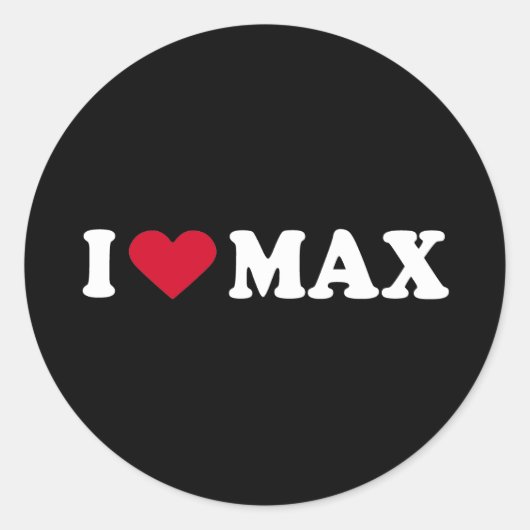 IK VIND MAX RONDE STICKER (Voorkant)