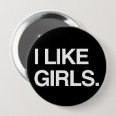 IK VIND MEISJES RONDE BUTTON 4,0 CM (Voorkant /achterkant)