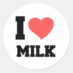IK VIND MELK RONDE STICKER