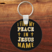 Ik vind mijn vrede in Jezus naam Sleutelhanger (Voorkant)