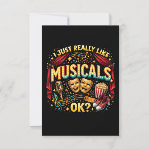 Ik vind musicals gewoon echt leuk, oké? bedankkaart