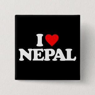 IK VIND NEPAL VIERKANTE BUTTON 5,1 CM