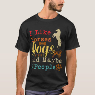 Ik vind paarden honden Misschien 3 personen paard T-shirt