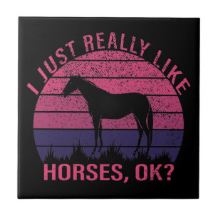 Ik vind paarden in roze en diep paars echt leuk tegeltje