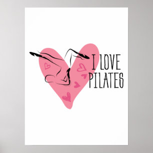 IK VIND PILATEN EN Pilates Pose Poster