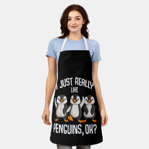Ik vind pinguïns echt leuk Kinderen Meisjes Jongen Schort