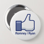 IK VIND ROMNEY RYAN.png Ronde Button 4,0 Cm (Voorkant /achterkant)