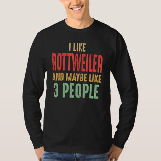 Ik vind Rottweiler leuk en misschien vind ik 3 men T-shirt