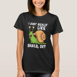 Ik vind slakken gewoon echt leuk, oké grappige sla t-shirt