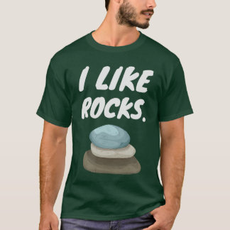 Ik vind stenen grappig geoloog mijnwerker rock hou t-shirt