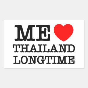 IK VIND THAILAND LANGTIME RECHTHOEKIGE STICKER