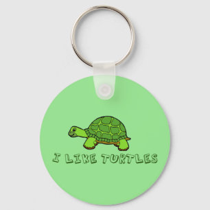Ik vind Turtles Cute Green Sleutelhanger